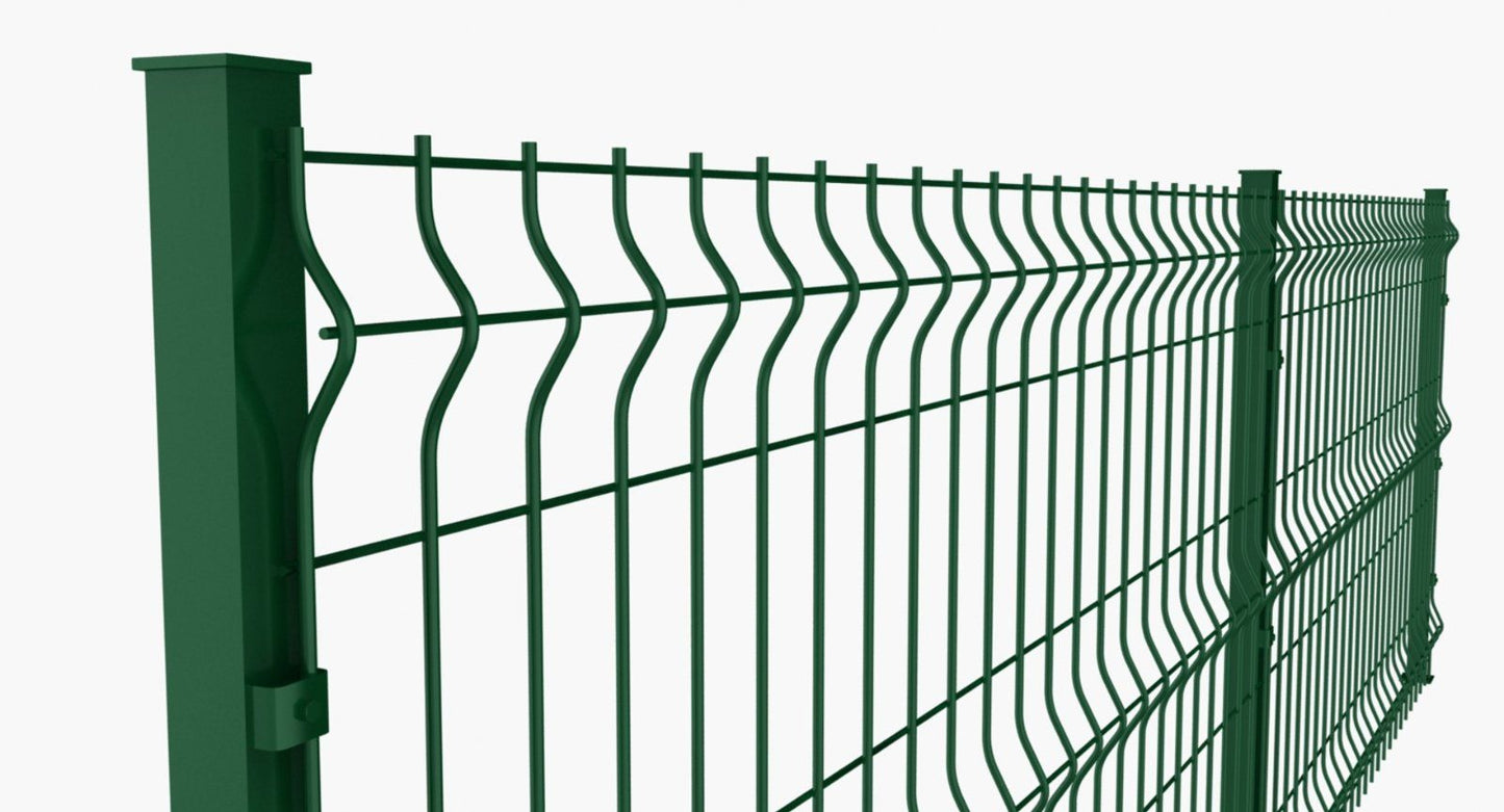 125m 3D-Gartenzaun 1,53m Höhe grün 6005 Top Winter Angebot
