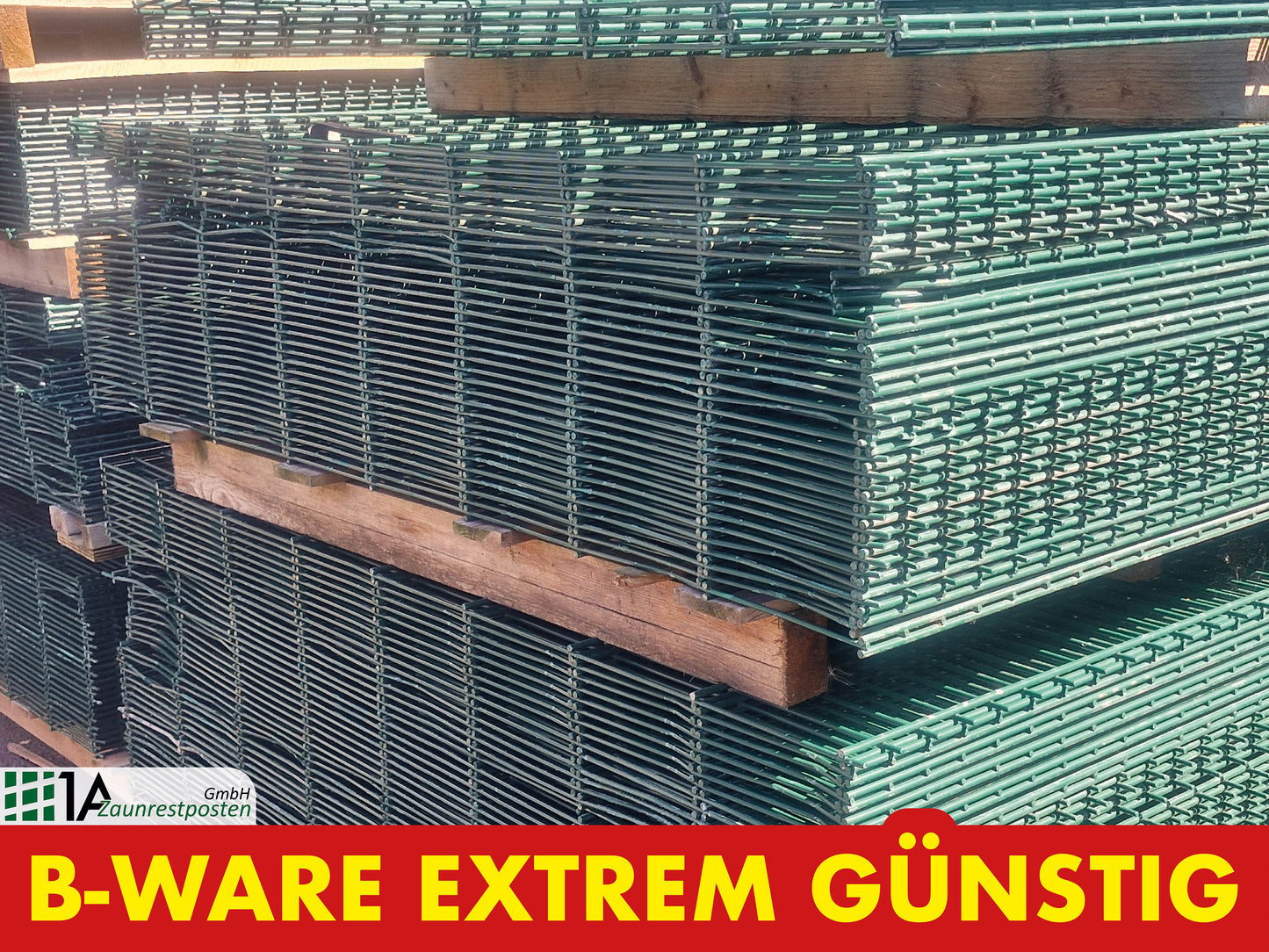 Doppelstabmattenzaun 25 m, 0,83m Hoch B-Ware Restposten inkl. Pfosten | Saisonabschlusspreis