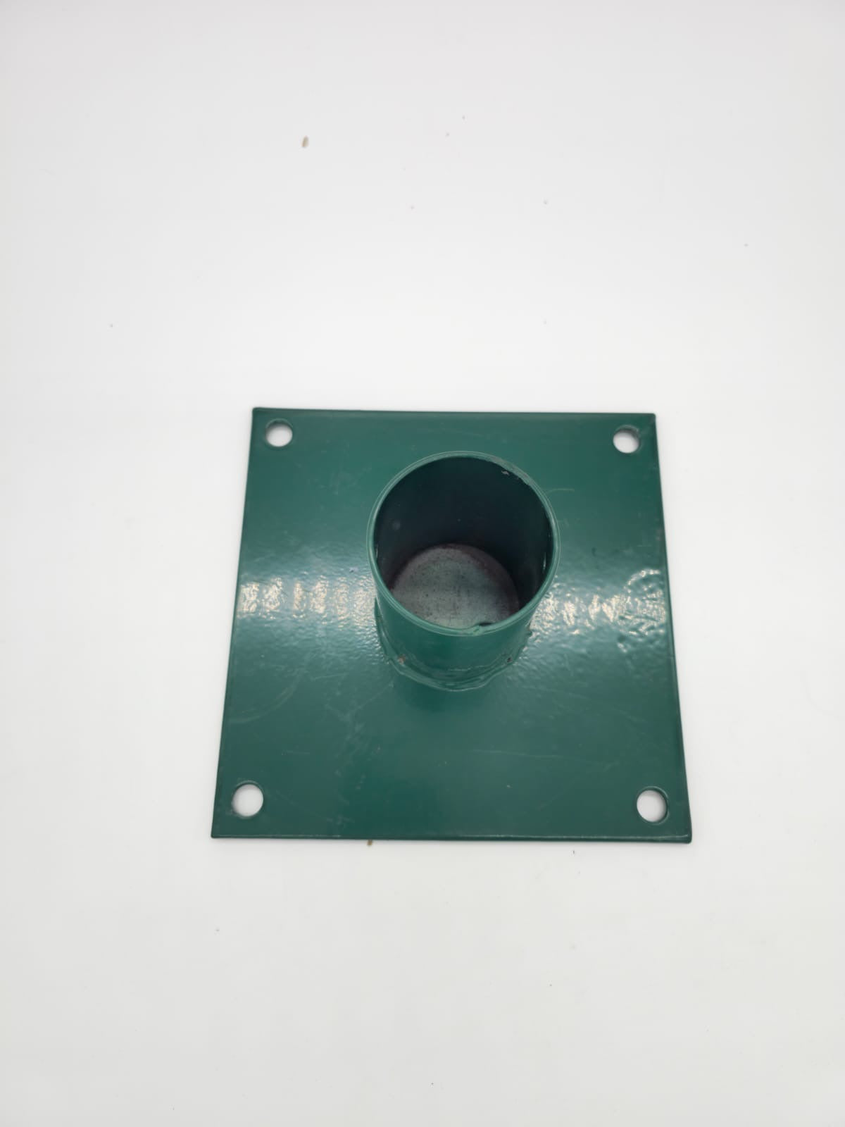 Bodenplatte verzinkt oder grün für Rundpfosten Ø 6 cm