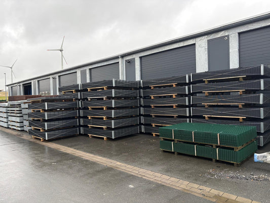 100 B Ware Doppelstabmattenzaun 656 inkl Pfosten Höhe 163 verz anth