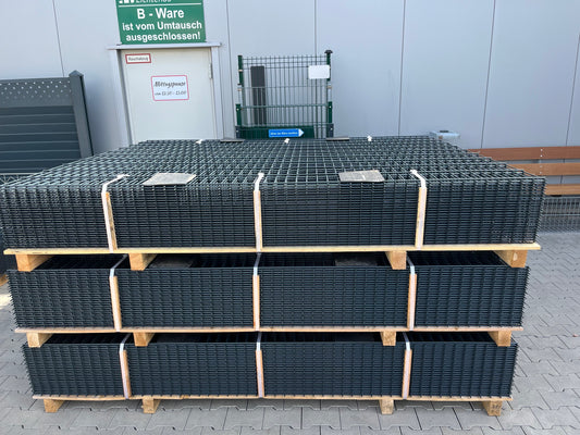 185m Doppelstabmattenzaun, Höhe 2m, Anthrazit, 868