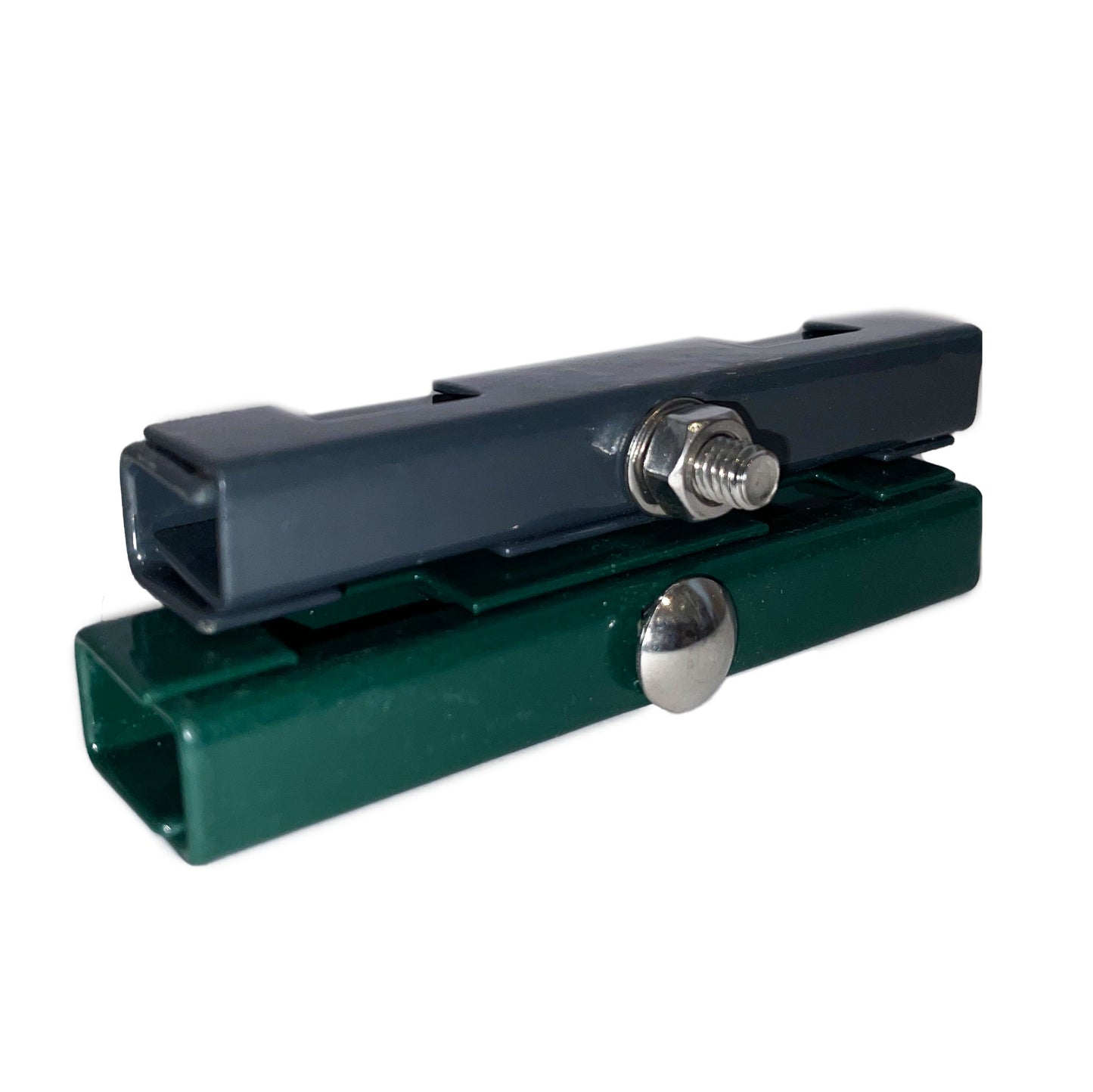 Gittermattenverbinder Mattenverbinder U-Form Zaun anthrazit 7016 für Doppelstabmatten