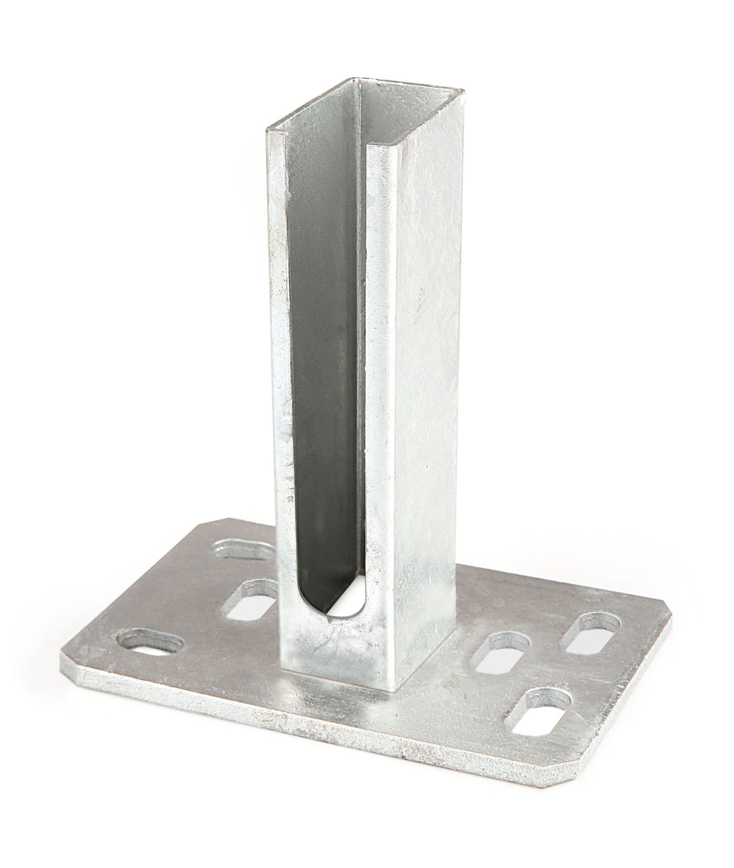 Pfostenschuh Bodenplatte 60x40mm Zaunpfosten feuerverzinkt