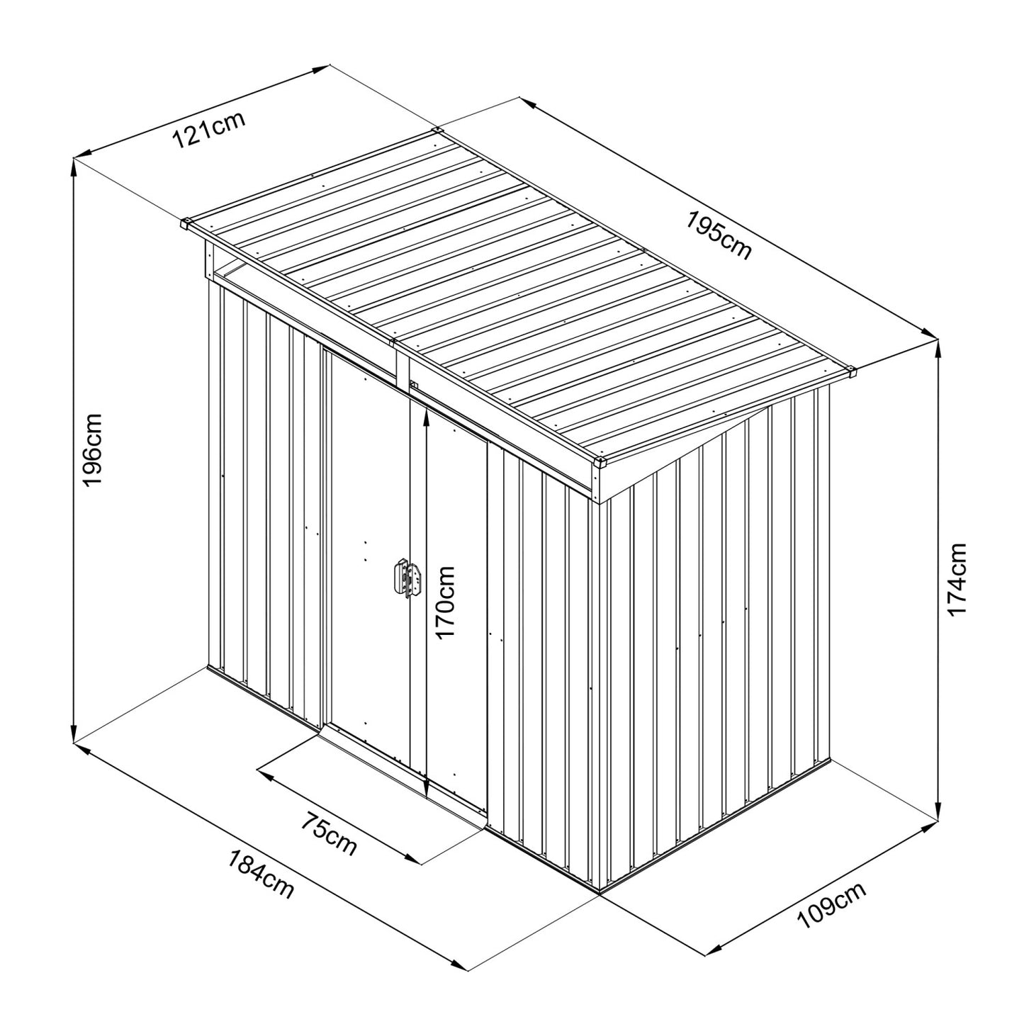 Gerätehaus mit Pultdach I