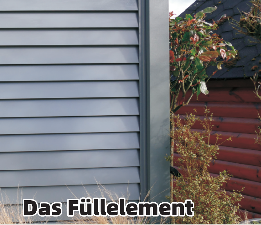 Zaun Elemente Sichtschutz hochwertig in verzinktem Stahlblech