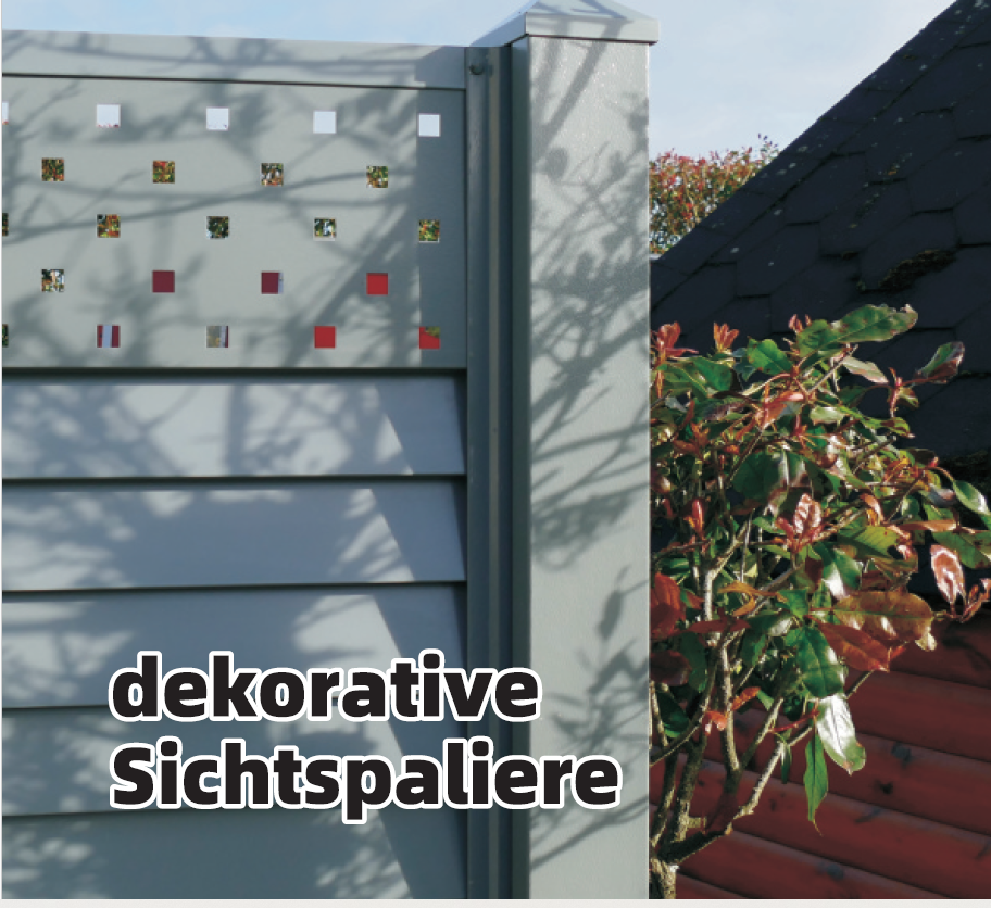 Zaun Elemente Sichtschutz hochwertig in verzinktem Stahlblech
