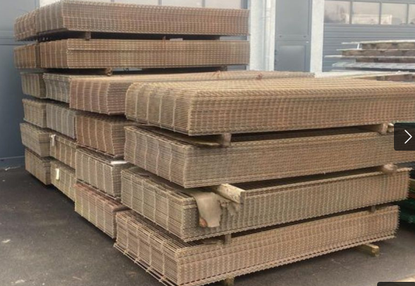 Garten Zaun in rostoptik ( verzinkt ) 868 jetzt 25 m Doppelstabmattenzaun 103 h