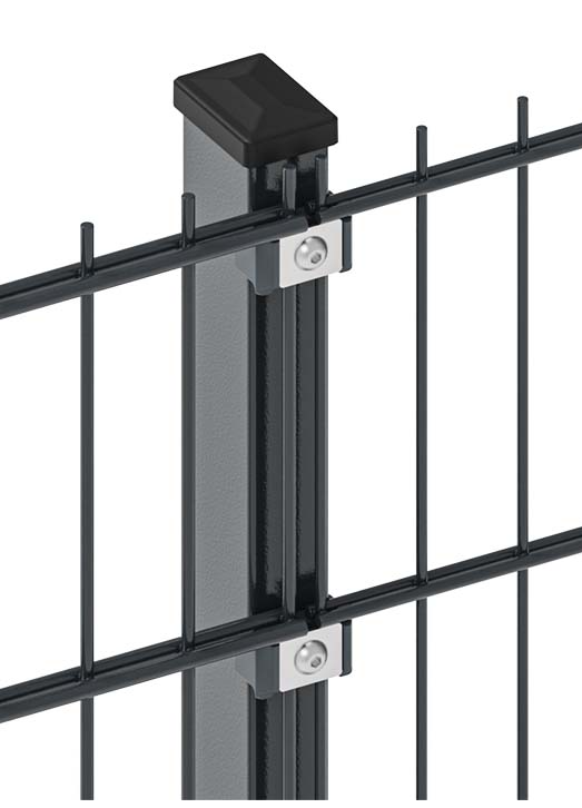 Pfosten 60x40 mm inkl. Befestigung in Grün (6005) und Anthrazit (7016)