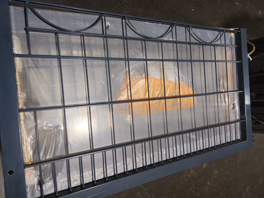 Gartentor 0,80 m zweiflügelig verzinkt | Mit Locinox-Schloss & Negativbogen