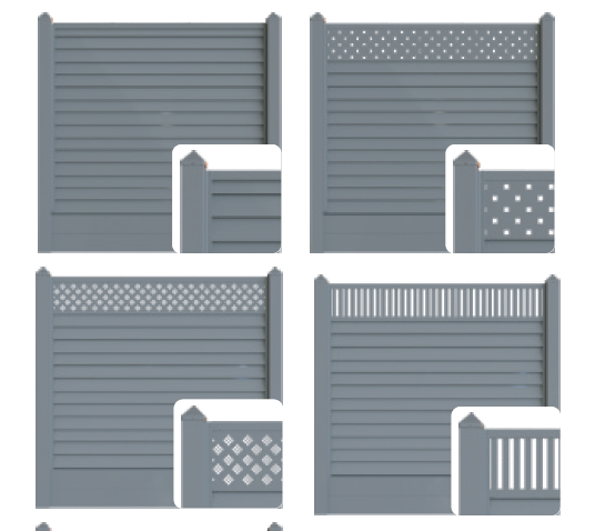 Zaun Elemente Sichtschutz hochwertig in verzinktem Stahlblech