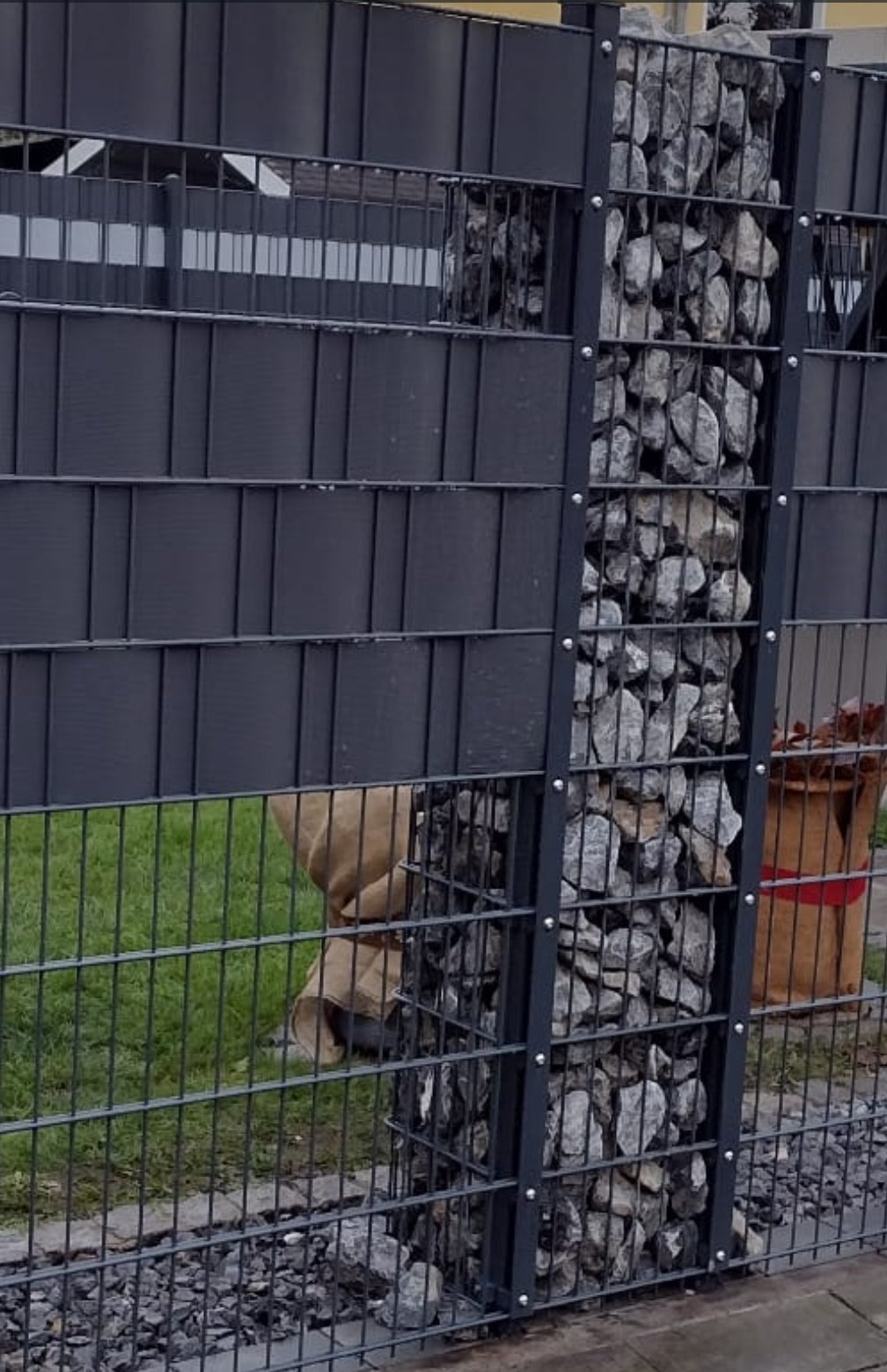 Zaun 25 m Doppelstabmattenzaun / Gartenzaun verz. anth. 868 / 083