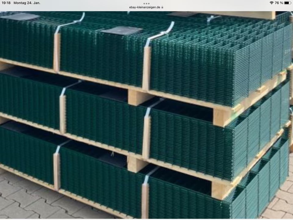 Doppelstabmattenzaun 25m Set 8/6/8 verzinkt Anthrazit oder Grün