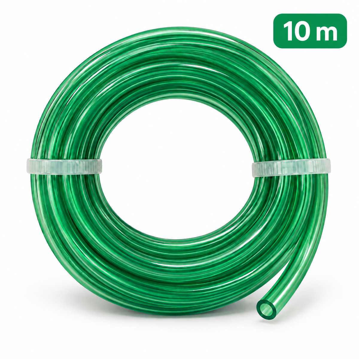 10m GARDENA Grün-Transparent-Schlauch 4 × 1 mm