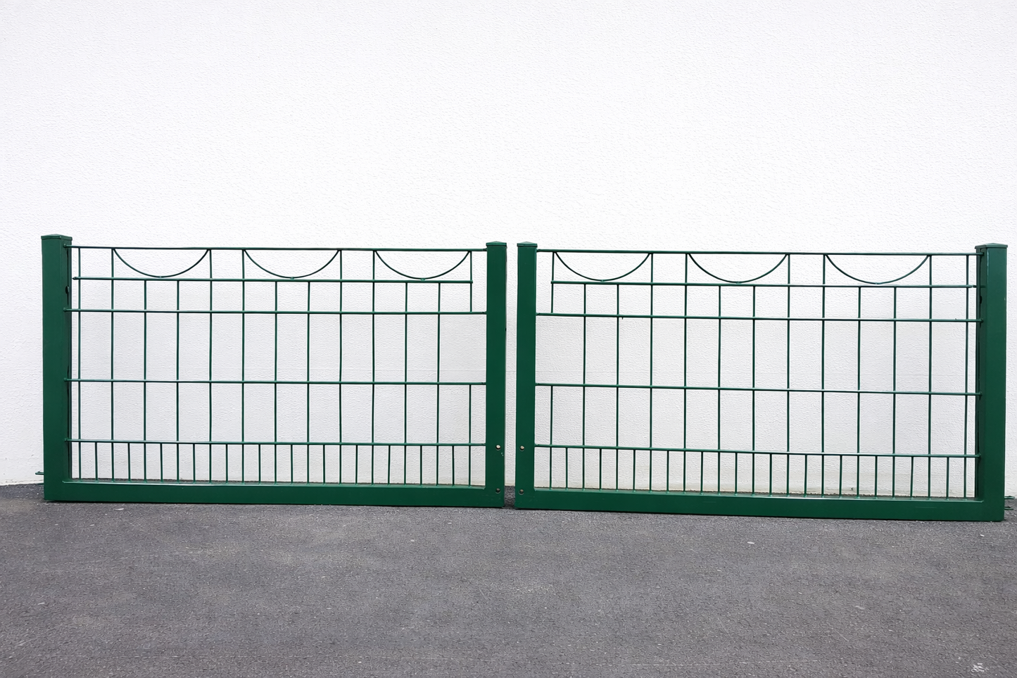 Gartentor 3 m x 0,80 m – 2-flügelig, verzinkt & grün beschichtet – Schmucktor (Restposten)