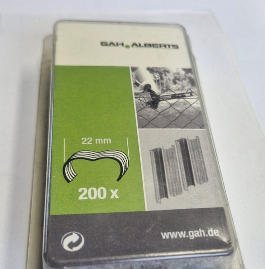 Verzinkte Drahtklammern E – 22 mm – 200 Stück – in originaler, leicht beschädigter Verpackung