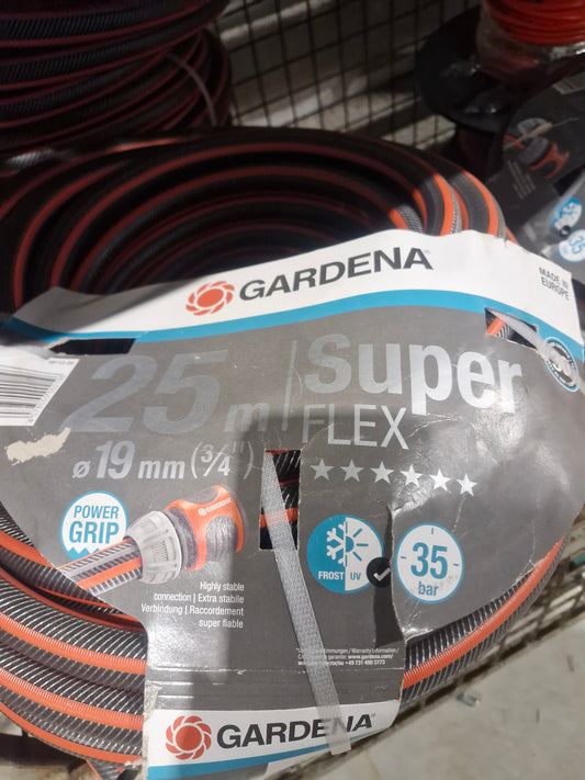 GARDENA Super Flex Gartenschlauch 19 mm  25 m – 35 Bar Hochdruck, extrem knickfest
