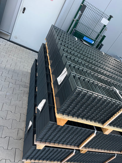 185m Doppelstabmattenzaun, Höhe 2m, Anthrazit, 868