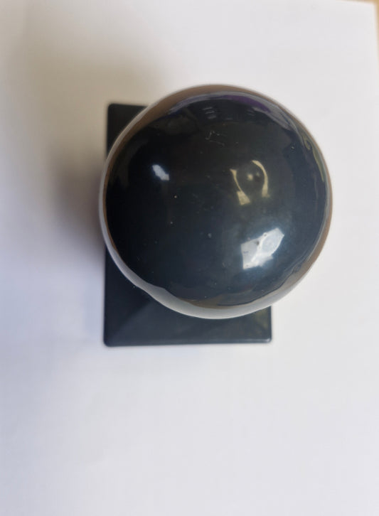 Kugelkappe 60x40 mm anthrazit – Stahl Pfostenkappe Ø 50 mm – B-Ware / Restposten