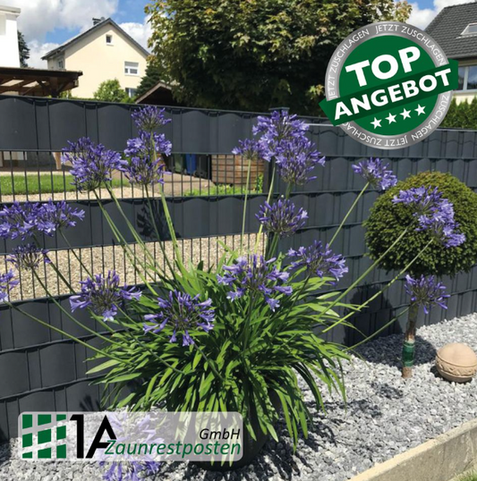 25m Doppelstabmattenzaun 203h in Stärke 656 verzinkt Anthrazit