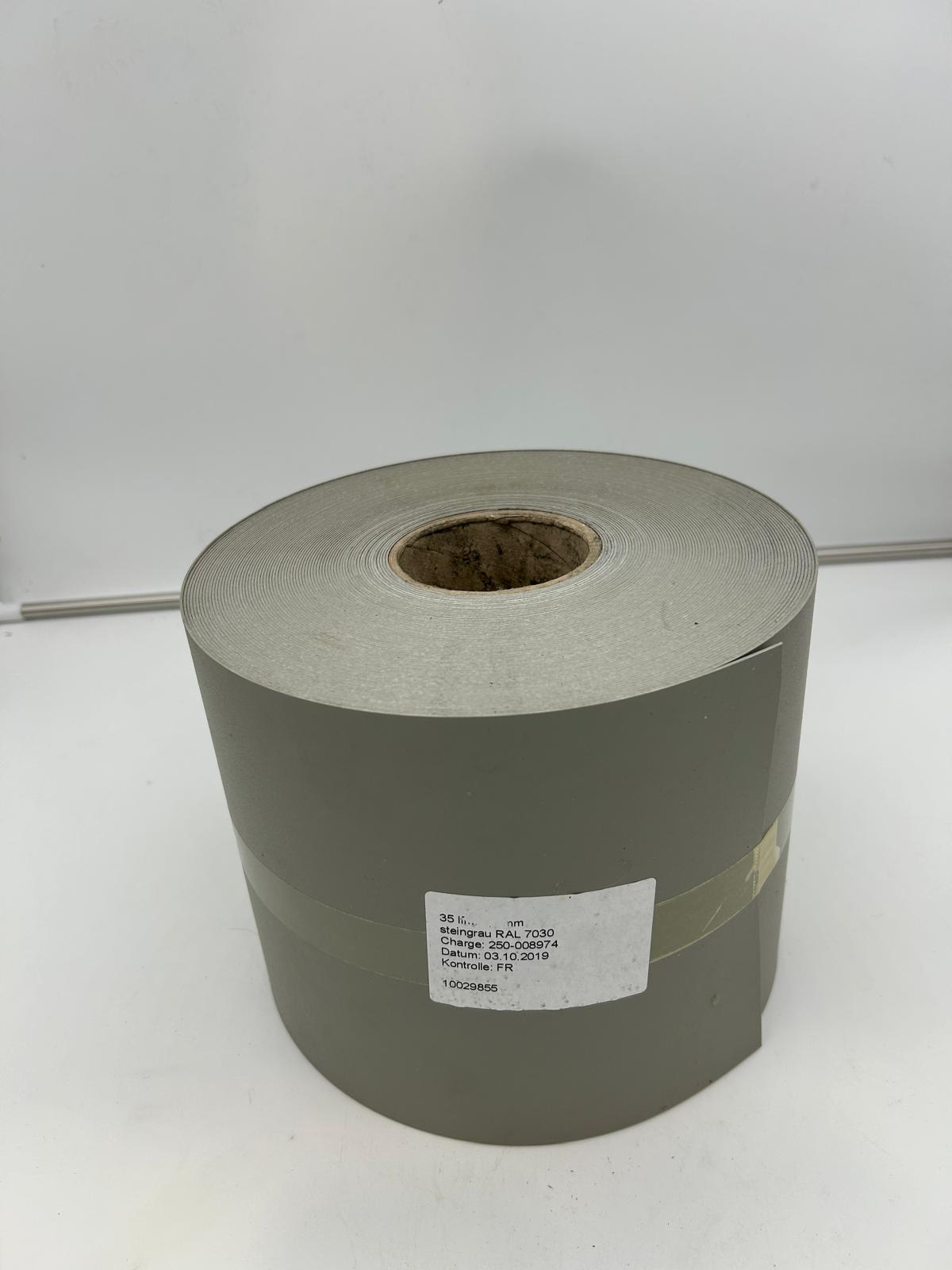 Sichtschutzstreifen 35 m Rolle – Steingrau RAL 7030 für Doppelstabmattenzaun