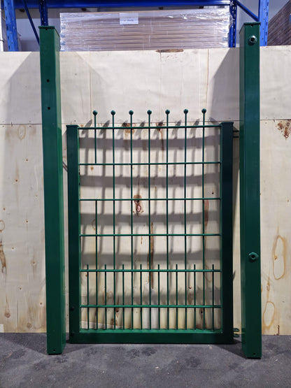 Gartentor 120 cm hoch – 90 cm breit, dekorative Kugeln, verzinkt & grün beschichtet