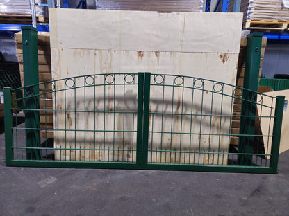 Gartentor 3,00 × 1,00 m – Deko-Kreis obere Reihe leicht gebogen |