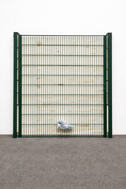 Gartentor 200 x 140 cm – Verzinkt & Grün – Doppelstabfüllung