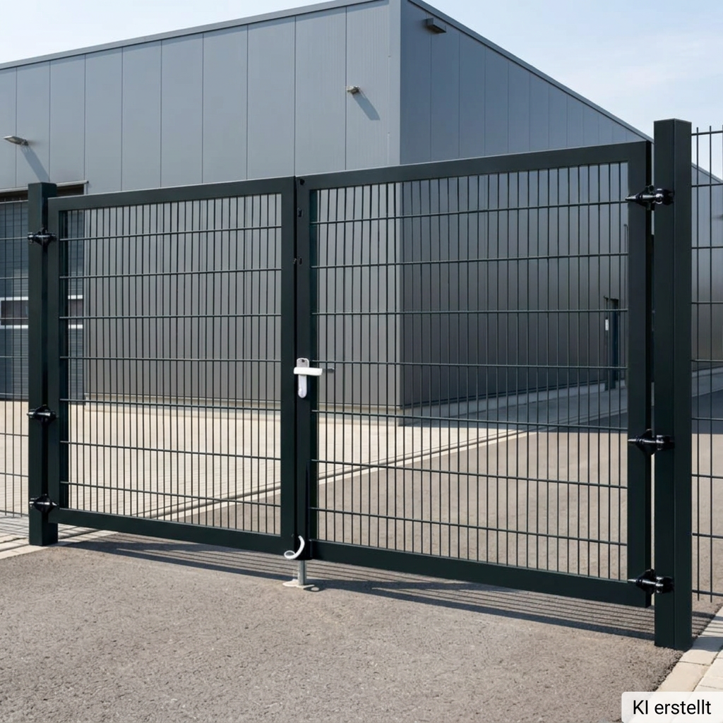 Gartentor zweiflügelig 3,00 m × 1,60m – verzinkt, Anthrazit RAL 7016