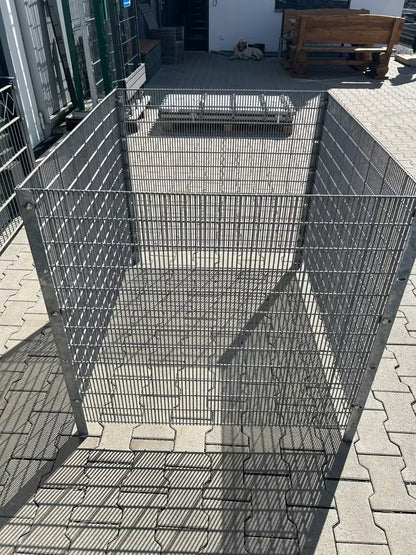 Kompostkorb verzinkt aus Secufence | Stabiler Drahtkomposter für Gartenabfälle