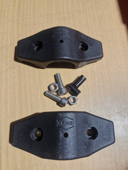 Doppelschelle Zaunpfosten 34 mm schwarz – Kunststoff Pfostenhalter – Made in Germany –