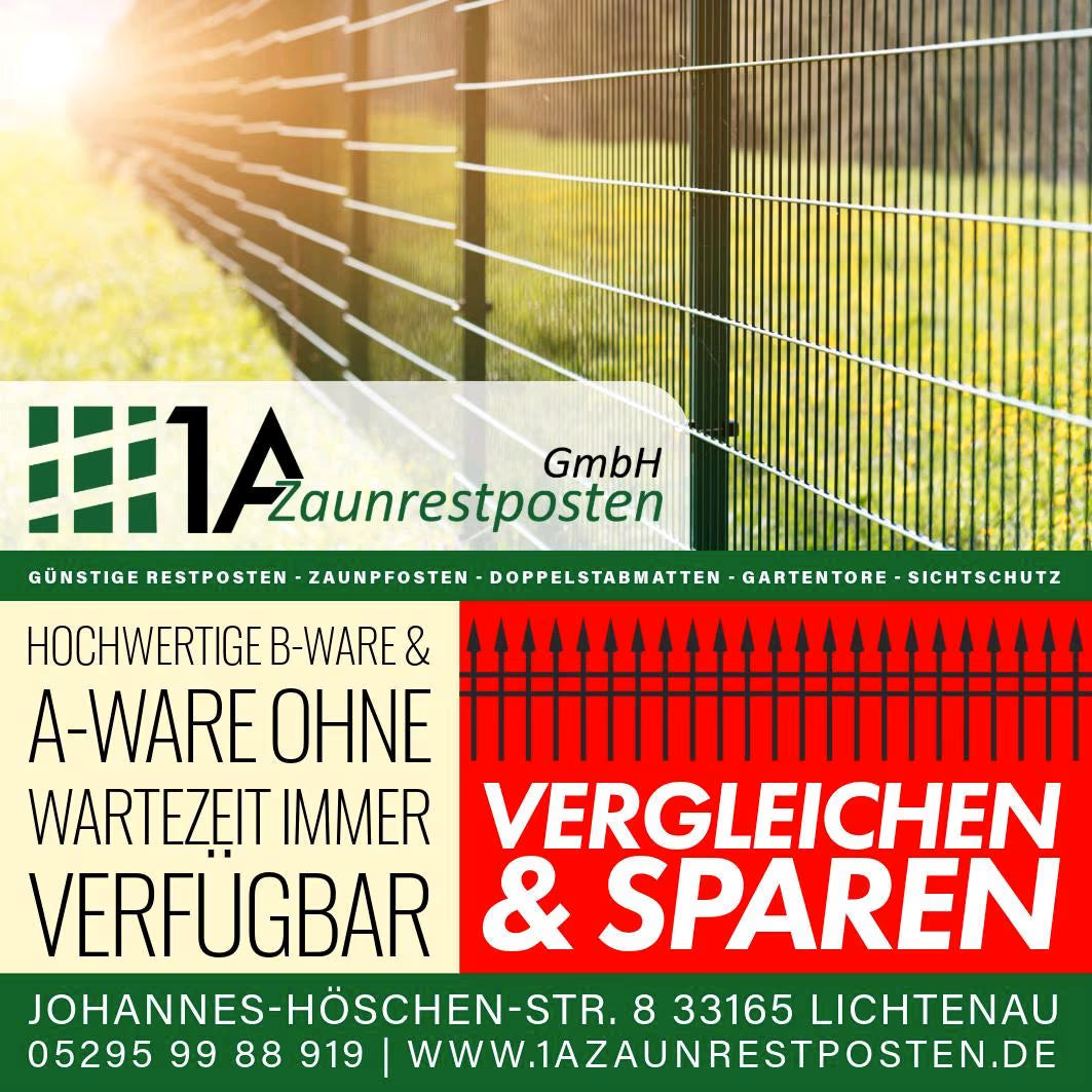 25m Doppelstabmatten Zaun Grün 656 Höhe 103 - 300 €