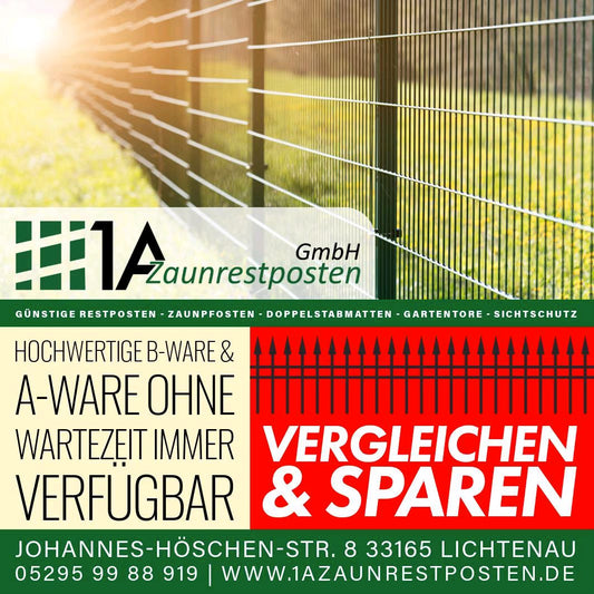 25m Doppelstabmatten Zaun Grün 656 Höhe 103 - 300 €