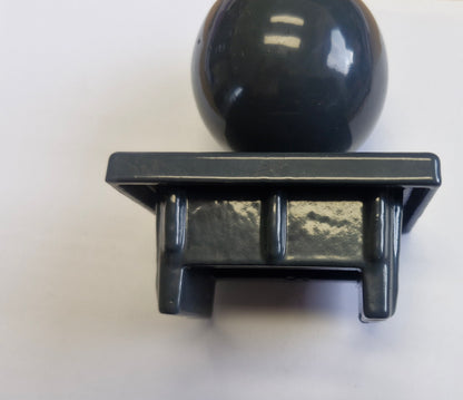 Kugelkappe 60x40 mm anthrazit – Stahl Pfostenkappe Ø 50 mm – B-Ware / Restposten