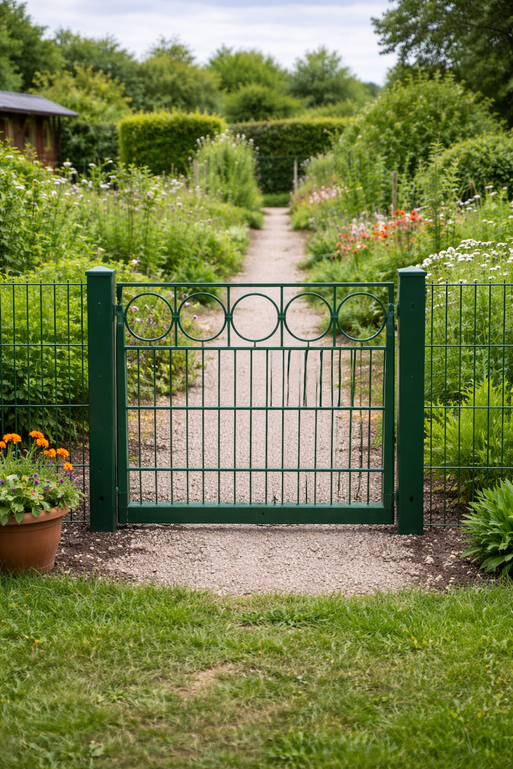 Gartentor 0,80 x 0,90 m Grün inkl. Locinox Schloss – Restposten – Sonderpreis wegen Lagerräumung